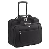 SOLO Classic Collection Rolling Laptop Portfolio Case Holds Notebook Computer up to 17 inches, Black, PT136-4