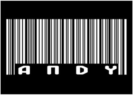 Teeburon BAR CODE Andy Pack of 4 Decal
