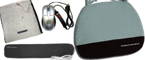 4 Pc Set ValueRays® USB Heat Warm Mouse &amp; Warm Chair Pad &amp; Mouse Hand Warmer® &amp; Warm Keyboard Pad, 4 Pieces, Heated Computer Mouse, Heated Chair Pad, USB Mouse Hand Warmer, Heated Keyboard Pad, Infrared Heat, Infrared Heaters
