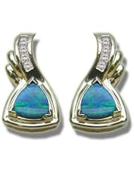 .10 ct 6mm Trillion Boulder Opal Earring