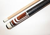 Iszy Billiards 58-Inch 2 Piece Hardwood Maple Pool Cue Billiard Stick, Brown-White, 21-Ounce