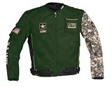Power Trip Mens Army Alpha Motorcycle Jacket Moss Green/Black/Sand Camo XXXL
