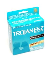 Trojan-Enz Latex Condoms, Premium Lubricant, 36-Count Boxes (Pack of 2)