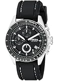 Fossil CH2573 Gents 'Decker' Black Rubber Strap Black Dial Chronograph Watch
