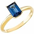 14K Yellow Gold Sapphire Ring