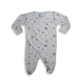 Bambolino - Newborn Baby Girls Long Sleeved Footed Coverall, White, Multi