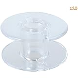 niceEshop 15J Style Sewing Machine Bobbins for Singer (Clear, Set of 10)