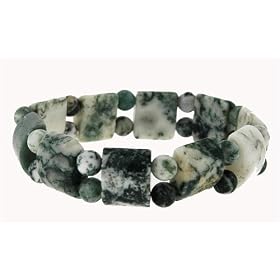 Tanker Bracelet - Tree Agate by Toltec Trading Company
