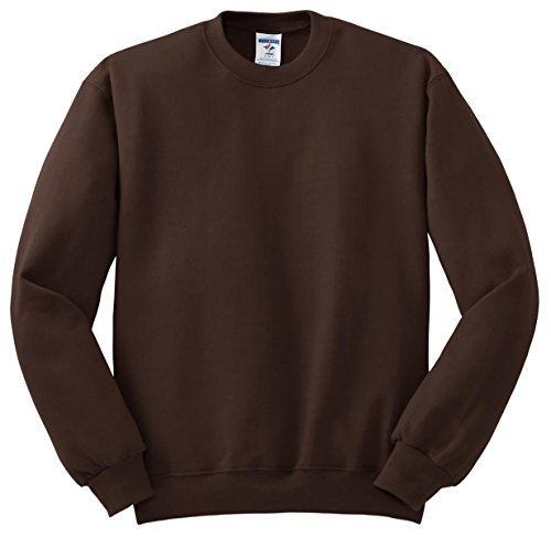 Jerzees 562 8 oz. 50/50 Men's NuBlend Crew Neck - Chocolate - Large
