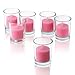 Light In The Dark Soft Pink Votive Candles - Box of 12 Unscented Candles - 10 Hour Burn Time - Candles for Weddings, Parties, Spas and Decorations