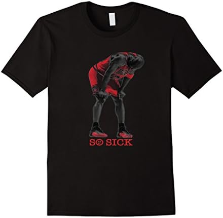 Men's Micheal 23  Flu Game Sick Mike Shirt Medium Black