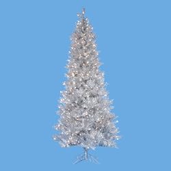 9' Pre-Lit Artificial Designer Sterling Silver Christmas Tree - Clear Lights