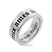 Two Souls One Heart Stainless Steel Poesy Ring