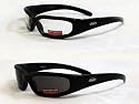 2 Black Frame Motorcycle Riding Glasses Sunglasses Day and Night Smoke Clear Lens Has EVA Foam Padding to Protect Against Wind and Dust Shatterproof Polycarbonate Lenses Also Great for ATV Quad Cycling Running Jogging Airsoft Paintball Sports