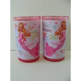 Barbie Fairytopia tumbler- 2pcs Barbie Mermaidia tumbler