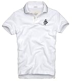 Abercrombie & Fitch Classic Solid Tipped Polo, White