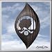 pomeranian1 - POMERANIAN Circle Swirly Metal Wind Spinner