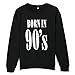 Halife Women's Cute Cat Face and Meow Letter Print Lightweight Sweatshirt