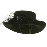 Fur Band Wool Felt Hat-Black W27S41D by SS/Sophia