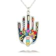 Vivid Blue Hamsa Necklace from the Artazia Collection #837 JN MN