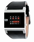 The One - KT102R1 - Montre Homme - Quartz - Systeme affichage binaire par Led - Bracelet en Cuir noir