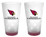 Arizona Cardinals Frosted Pint Glass (16-Ounce, Set of 2)