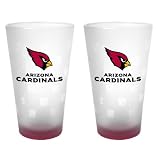 Arizona Cardinals Frosted Pint Glass (16-Ounce, Set of 2) by