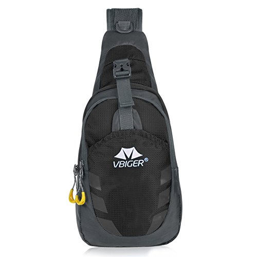 Vbiger Multi-functional Outdoor Sports Chest Bag Sling Shoulder Pack (Black)