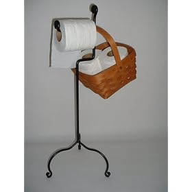 <b>Wrought Iron Toilet Tissue Paper Stand Rack-Hand Made</b>