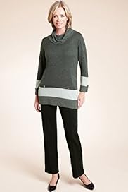 Classic Collection Colour Block Knitted Tunic with Wool