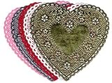 DOILIES 6 WHITE HEARTS 100 / PK - B000FA1KEU