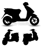 Wallmonkeys Peel and Stick Wall Decals - Scooter - Removable Graphic