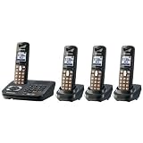 Panasonic KX TG6444PK – Cordless phone w/ call waiting caller ID & answering system – DECT 6.0 – black metallic + 3 additional handset(s) Panasonic KX TG6444PK – Cordless phone w/ call waiting caller ID & answering system – DECT 6.0 – black metallic + 3 additional handset(s)
