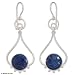 Lapis lazuli earrings, 'Andean Moon' 0.8 W 2 L