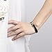 Urparcel Women`s Stylish 316l Stainless Steel Anti-allergic H-shaped Buckle Bracelet Bangle - Silver + Black