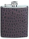 Review Simran  / Simran HF-6-ILA Ajmer 6 oz. Brown Alligator Skin Italian Leather Stainless Steel Flask