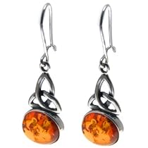 Certified Genuine Honey Amber Oval Earrings