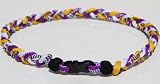 Titanium Necklace 20 Inch PURPLE,GOLD AND WHITE