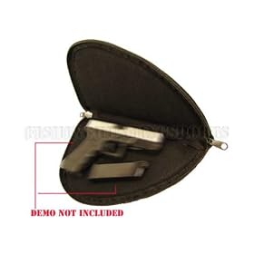 Pistol soft gun case with lockable zipper 11 x 6 inc