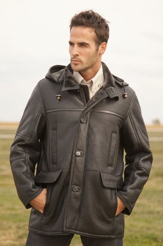 Mens Lloyd Sheepskin Duffle Detachable Hood
