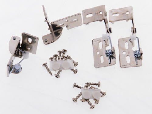 4 Self Closing Hidden Concealed Cabinet Hinge 1/2" Overlay Nickel Youngdale #6