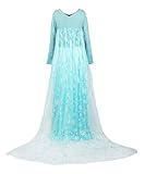 ReliBeauty Womens Elegent Princess Elsa Dress Costume Light Blue, Large