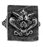 Victorian Style Unisex Sterling Silver Wolf Whimsy Ring