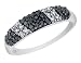 Black and White Diamond Ring 1/3 Carat (ctw) in 14K White Gold