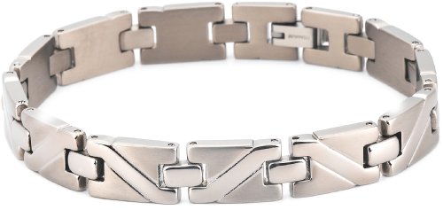 Brushed and Polished Titanium 10mm Bracelet, 8″