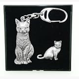 Review Danetre Gifts  / Pewter Key Ring & Badge Gift Sets Cat