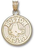 Boston Red Sox Solid 10K Gold Round Logo 5/8'' Pendant