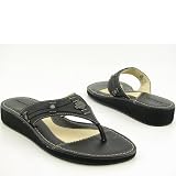 HARLEY DAVIDSON Long Beach New Sandals Thongs Black Womens