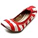 Ollio Women's Ballet Shoe Comfort Cute Multi Color Flat