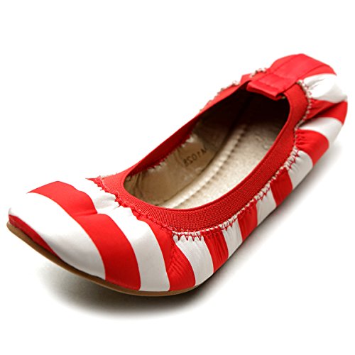 Ollio Women's Ballet Shoe Comfort Cute Multi Color Flat
